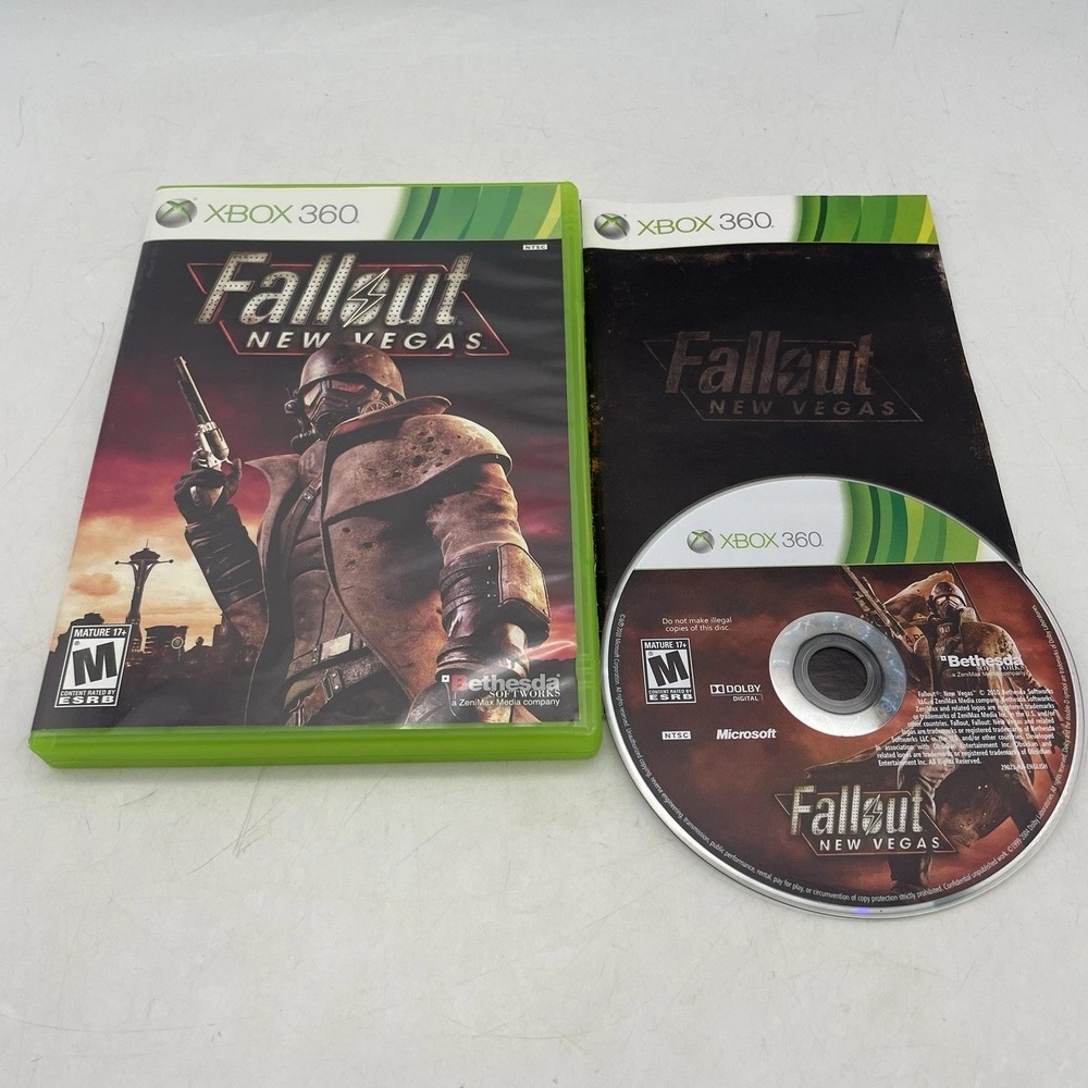 Fallout New Vegas Xbox 360 Bethesda Obsidian Action RPG Game with Manual CIB
